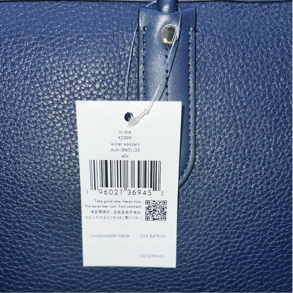 Kate Spade NWT Winter Wanders NS Tote Multi Color - Picture 7 of 9